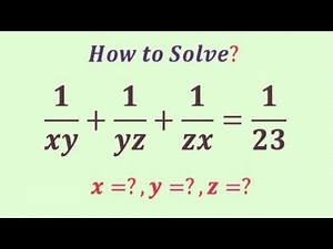 Very Hard Math | Can you Solve this Algebraic Equation? | Math Olympiad Question | x=?,y=?,z=?