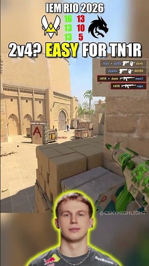 tn1r INSANE 2v4 4K vs Vitality (grand final) | IEM Rio 2026
