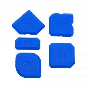 [Hot Item] Blue 5-Piece Silicone Sealant Profiler Putty Knife Caulking Scraper Sealant Spatulas