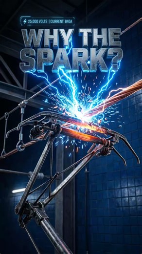 Why Train Pantographs Spark? 🚄⚡️ (The Science of Plasma Arcs)