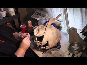 Paper Mache Pumpkins- 10 - Stem finishing and final sculpting