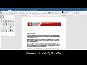 Shelly Cashman Word 2019 | Modules 4-7: SAM Capstone Project 1a | Hankins Aerospace