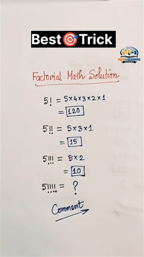Factorial Math Tricks 🎯 #maths #shorts #shortsfeed #tricks #viral