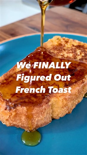 Christopher Kimball’s Milk Street on Instagram: "After 40 years, Chris FINALLY figured out how to make French toast. The promise of French toast is a bread that’s sweet and moist on the inside, but still essentially “toast.” The reality is usually wet bread. The solution is adding semolina to the egg yolks and milk mixture, which preserves a sturdy bread with a crispy exterior and fully-soaked crumb. @cpkimball isn’t particular about the why’s on this topic—n’importe! It works. Get the recipe fo