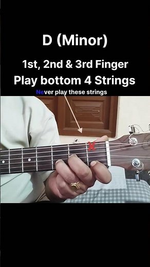 How to play D (Minor) Chord ? #guitar #guitarchords #guitartutorial