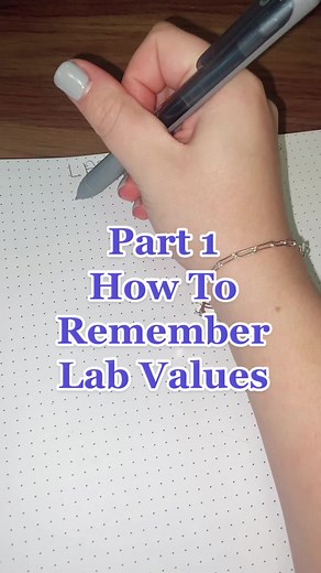 A few of my value memory tricks - will post more soon! I hope these are helpful 😊 #labvalues #labvalue #studytok #studyhacks #studywithme #dptstudent #dptschool #physicaltherapystudent #medtok #medtiktok #medicaltok #healthcaretok #gradstudent #ptaschool #paschool #otschool #medschool #premedtips #studytips #mneumonics #fyp #foryourpage #nclex #npte #emt