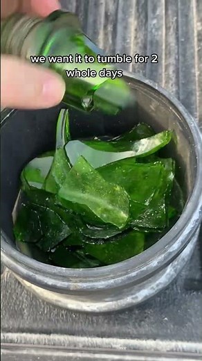 Making Sea glass in the rock tumbler