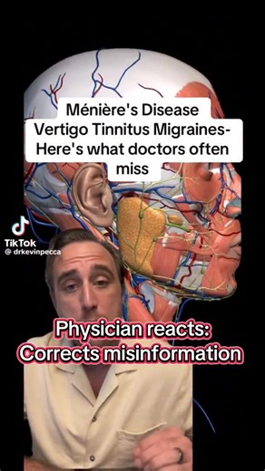 Dr Zack MD | Ménière’s disease causes episodes of vertigo, hearing loss, tinnitus, and ear fullness due to excess fluid in the inner ear (endolymphatic... | Instagram