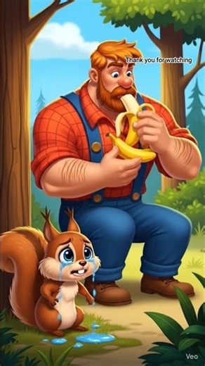 "जब किसान ने गिलहरी का केला खा लिया… आगे जो हुआ दिल छू लेगा!"#shorts