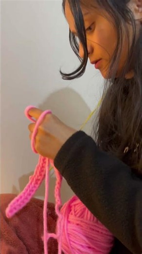 Pink bandana #vlog #handmade #diy #ytshorts #bandana #crochet #short