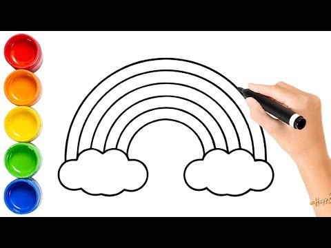 How to Draw a Rainbow Easy Step by Step | Rainbow Drawing for Kids