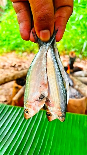 Tiny River Fish Fry in the Jungle 🌿 | #shortsfeed