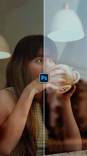 Fix Glass Reflections Instantly in Photoshop! 🤯 #shorts