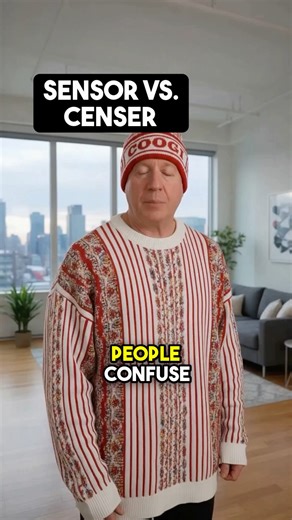 Sensor vs. Censer—know the difference! #learnenglish #esl