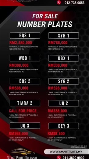 VIP Number Plate For Sale ✅ #fyp #numberplate #jpjebid #carinumberplate #smartplatemy
