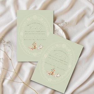 Tea Party Invitation Template, Vintage Floral Afternoon Tea Invite, Elegant Garden Tea Printable, Bridal Shower Birthday Tea Party - Etsy Australia