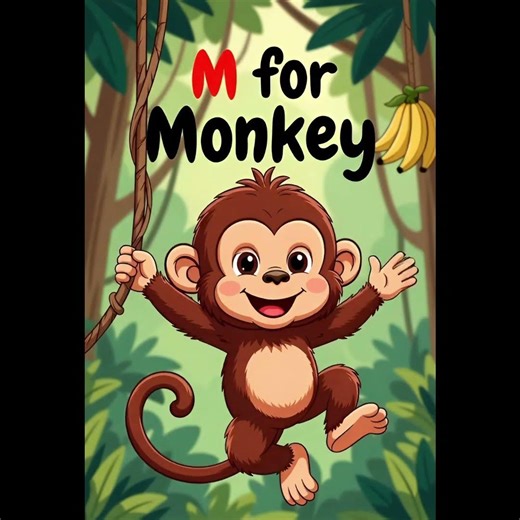 M for Monkey 🐒#trending #funny @CoComelon @abcmagic @abckids @AllBabiesChannel