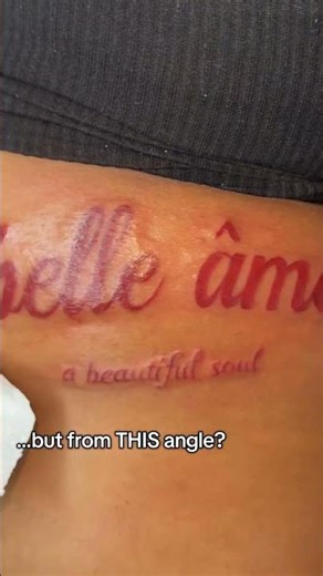 Red Ink Thigh Tattoo 😮‍💨🔥 | belle âme Script