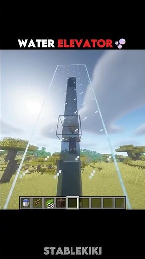 Water Elevator That Actually Works #minecraft #shorts #tutorial