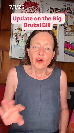 Update on the Big Brutal bill. Yes my hair is wet. This shit always happens right after I shower. #bigbeautifulbill #republicandeathcult #medicaid | Jess Craven 101