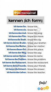 22K views · 425 reactions | German Verb Spotlight: "kennen"  Let’s...