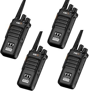 KSUN Two Way Radios Walkie Talkies Long Range, Digital Signal Built in Relay for Cruise Tunnels Mines Basement Camping RL30 (4 Pack)