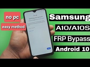 samsung galaxy a10s frp bypass without pc - google unlock samsung no pc