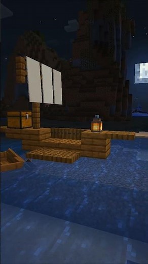 Perfect Seashore Boat Build in Minecraft #youtube #minecraft