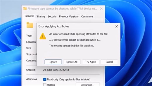 Solved - An error occurred applying attributes to the file o n Windows 11 / 10 / 8 / 7