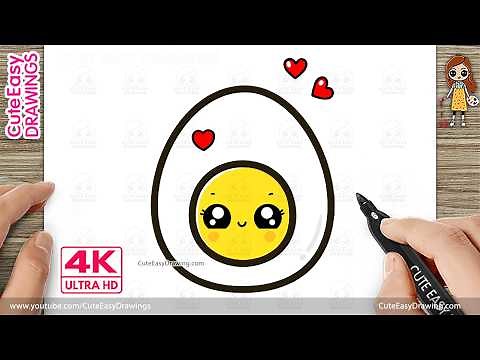 How to Draw a Cute Egg | Easy Kawaii Egg Drawing for Kids | Step-by-Step