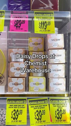 Rediscover your favourite fragrance in a new way with the Marc Jacobs Daisy Drops range! 🌼 The single-dose capsules are filled with a gel-like formula, infused with your adored floral notes for a touch-up while on the go. ✨ The fragrance capsules conveniently fit inside your handbag or purse for a fragrance top-up any time of the day! Shop now for $39.99 each! #chemistwarehouseaushaul #chemistwarehouse #chemistwarehousefinds #chemistwarehousehaul #chemistwarehousesale #chemistwarehouseau #chemi