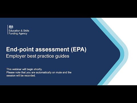 End Point Assessment Best Practice guide for employers webinar
