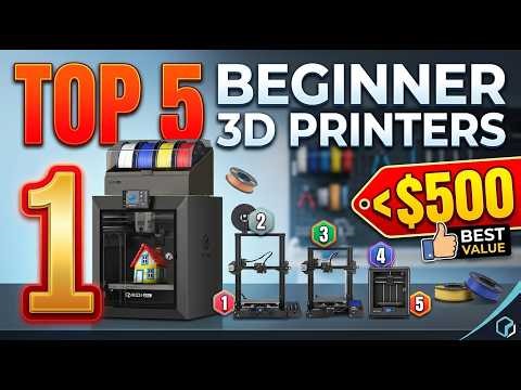 Top 5 Best 3D Printers🖨 for Beginners Under $500 in 2026 (Fast, Reliable & Easy Setup)!