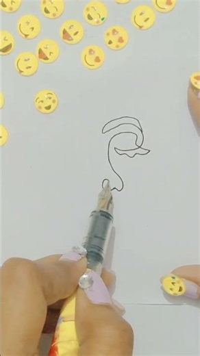 face one line drawing ✍️ #shorts #drawimg