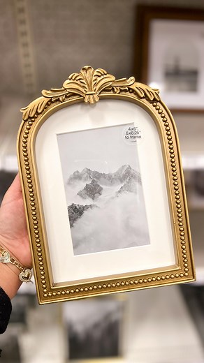 I’m obsessed with my latest find 🥹 How cute are these picture frames?! It reminds me of the anthro mirror with that gold detailing! It will look great in any home! A must for sure! | Target Junkie