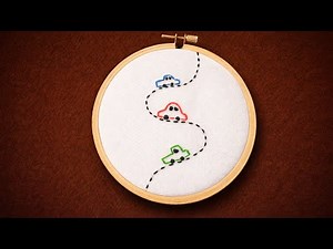 Easy Car Embroidery Design Tutorial | Running, Back & Satin Stitch for Beginners