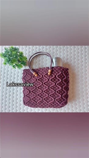 lunch bag model/ Tutorial video available in video section #macramebag #tutorial #macramepattern