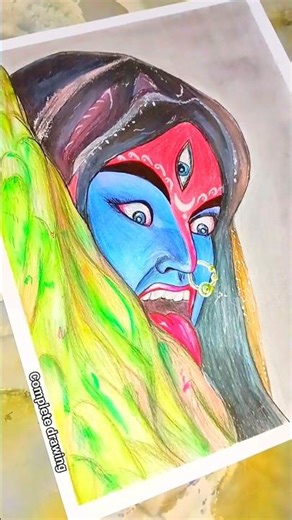 how to draw ma Kali drawing ❤️‍🔥 #drawing #kalimaa #shorts
