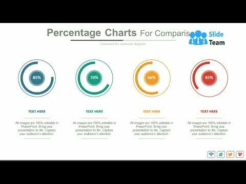 Four Percentage Charts For Comparison Powerpoint Slides