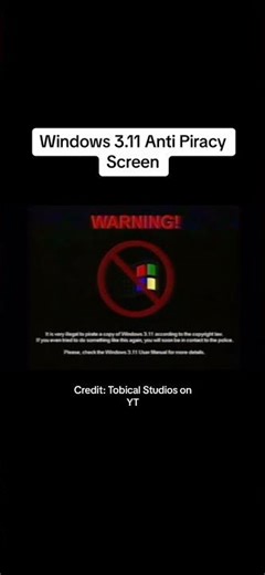 Windows 3.1 - Anti Piracy Screen