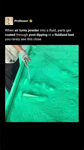 Fluidized Powder Coating Looks Like Liquid 🤯 #shorts