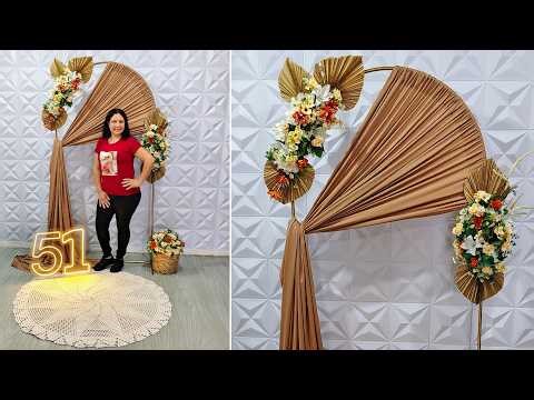 Simple and beautiful 😍 Roman flower arch | How to make decorations for birthdays and parties