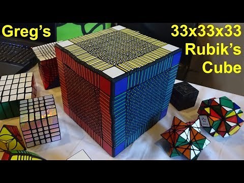 Playing with a 33x33x33 Rubik's Cube!!! World Record puzzle by Greg