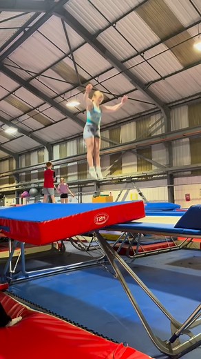 2.2K views · 56 reactions | ✅ It’s the week for front to fronts - time to level up! ✨ #btga #trampoline #frontflip #newskills #gymnasticstiktok #squadtraining | Bolton Trampoline Gymnastics Academy | Facebook