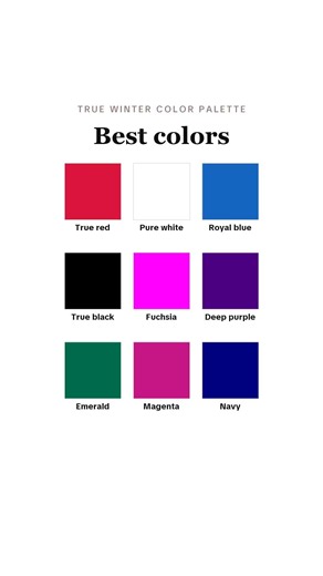 True winter color palette