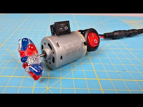 How to Make a Rotating Police Car Light with Cardboard and a DC Motor - DIY Tutorial"