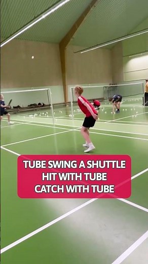 Fun Tube and shuttle trick #badminton