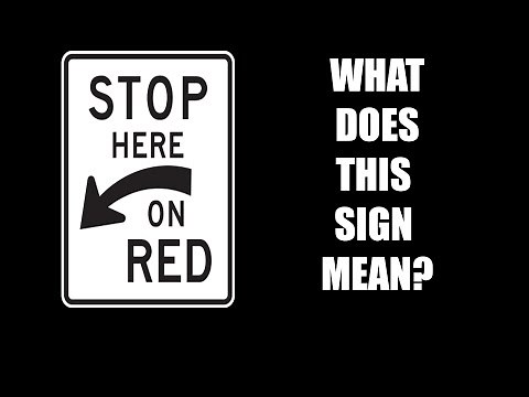 STOP HERE ON RED SIGN... RULES TO THE ROAD... BROOKLYN NY