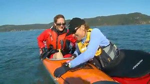 Assisted rescue in a sea kayak