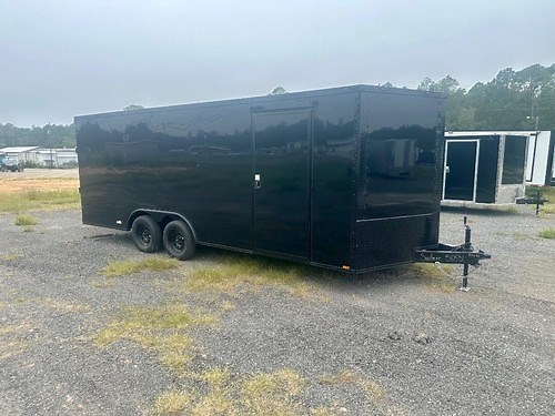 NEW 8.5X20 V-NOSE ENCLOSED CAR HAULER CARGO UTILITY TRAILER .080 EXTERIOR METAL | eBay